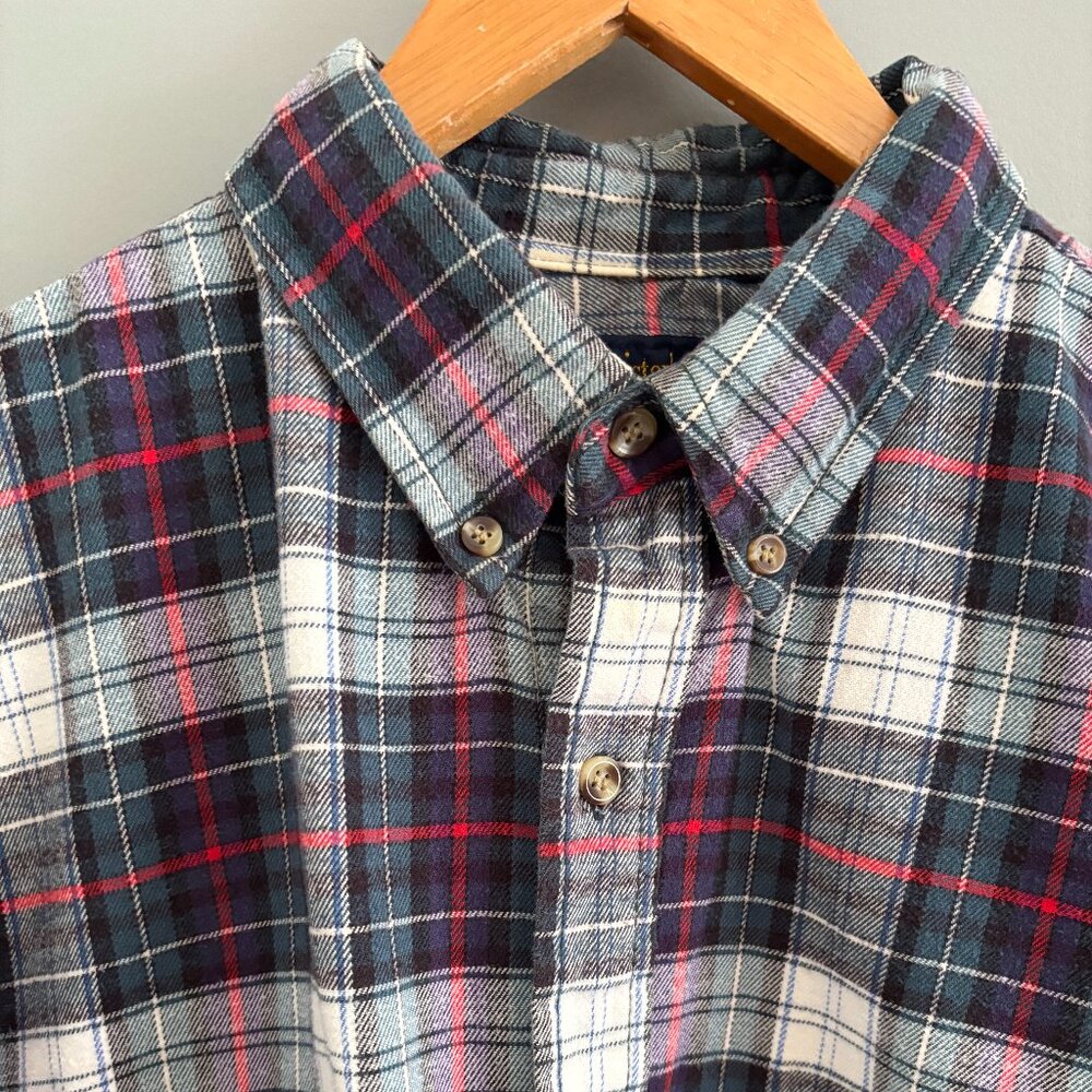 Vtg Plaid Flannel Button Down